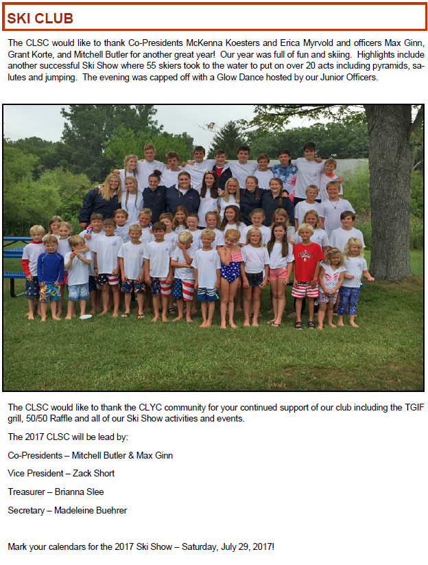 Clear Lake Indiana Water Ski Club