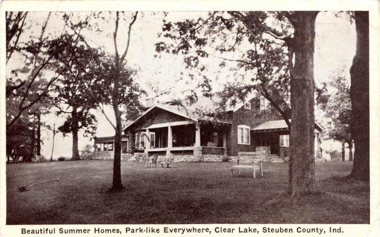 Clear Lake Steuben County Indiana Postcard