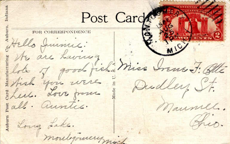 Clear Lake Steuben County Indiana Postcard