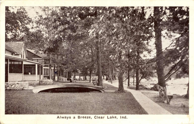 Clear Lake Steuben County Indiana Postcard