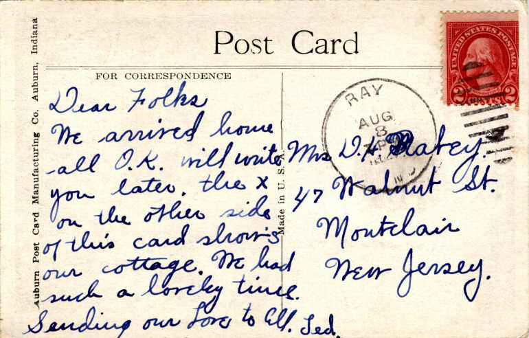 Clear Lake Steuben County Indiana Postcard