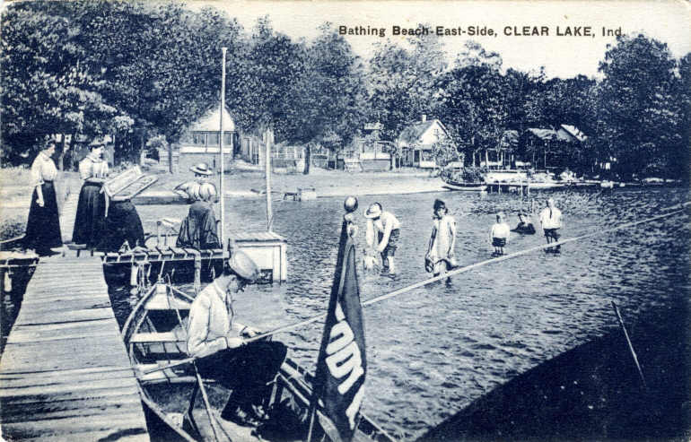 Clear Lake Steuben County Indiana Postcard