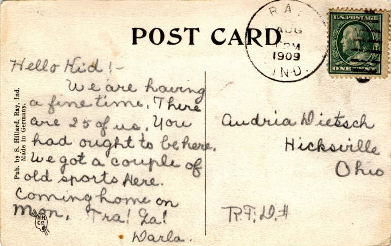 Clear Lake Steuben County Indiana Postcard