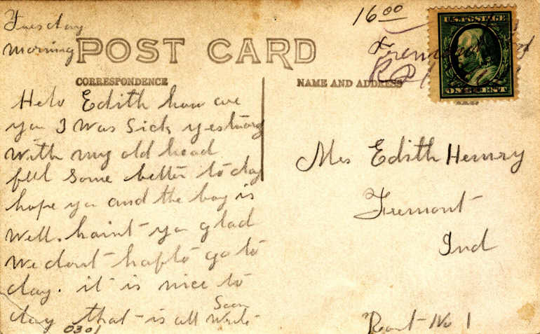 Clear Lake Steuben County Indiana Postcard