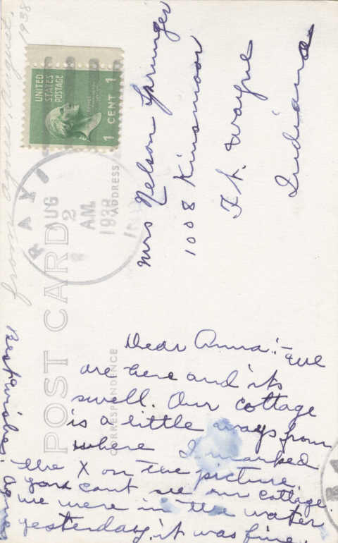 Clear Lake Steuben County Indiana Postcard