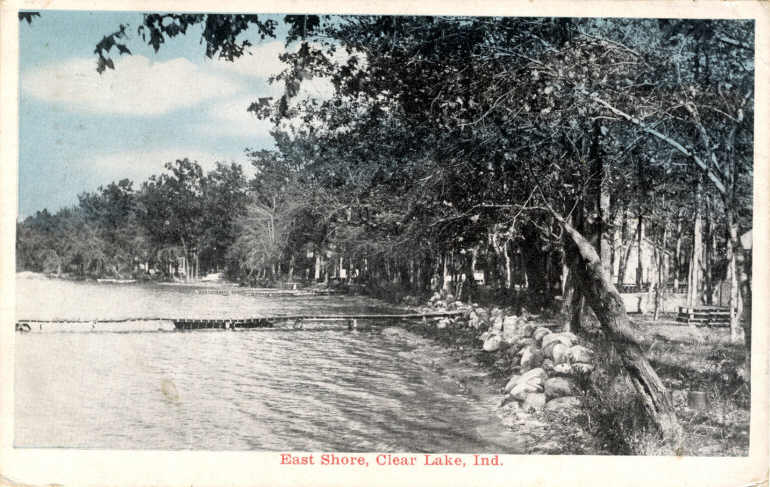 Clear Lake Steuben County Indiana Postcard