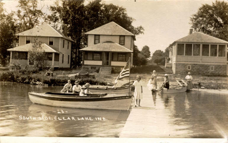 Clear Lake Steuben County Indiana Postcard