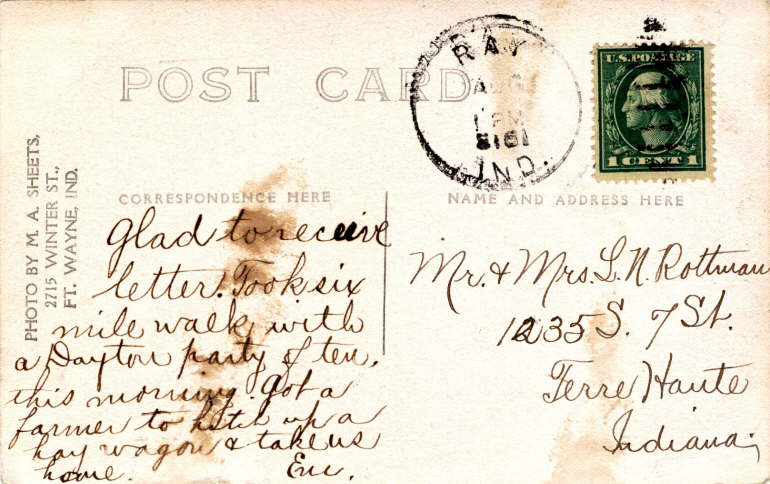 Clear Lake Steuben County Indiana Postcard