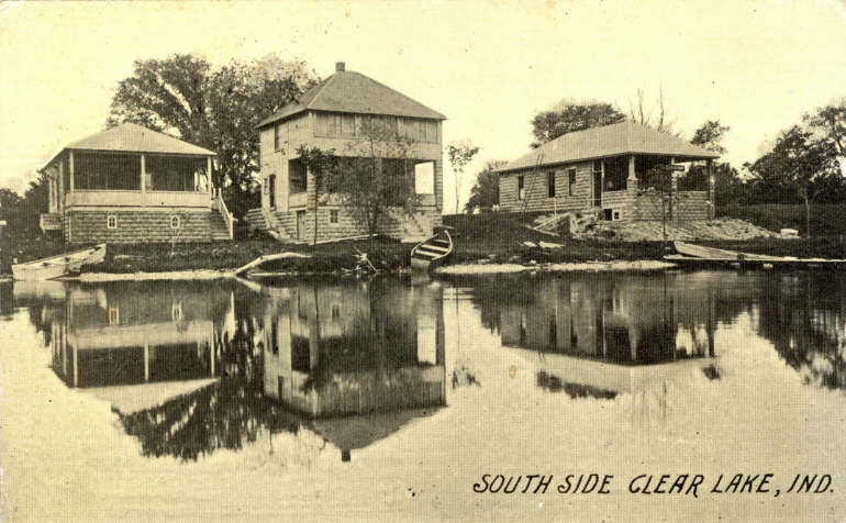Clear Lake Steuben County Indiana Postcard