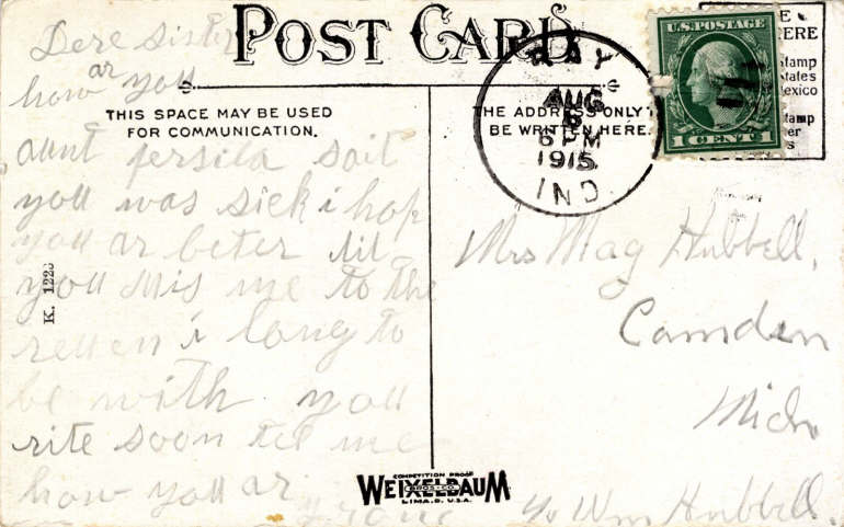 Clear Lake Steuben County Indiana Postcard