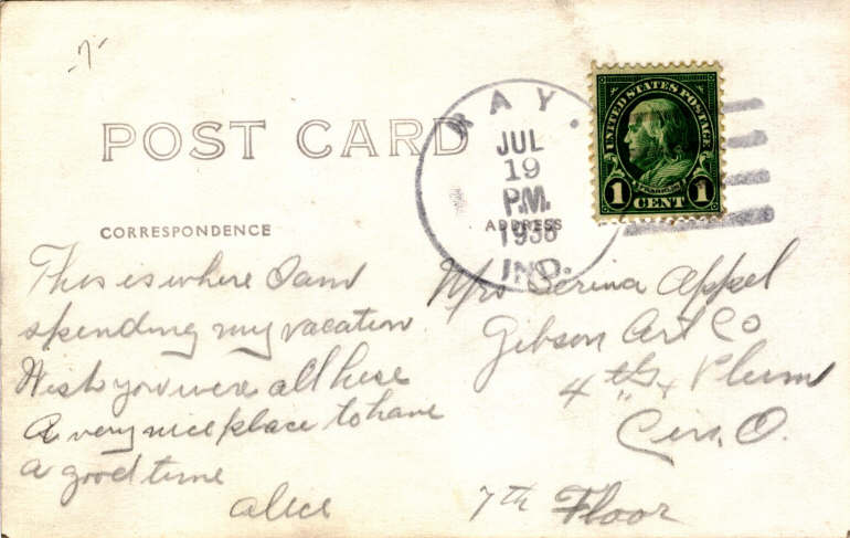 Clear Lake Steuben County Indiana Postcard