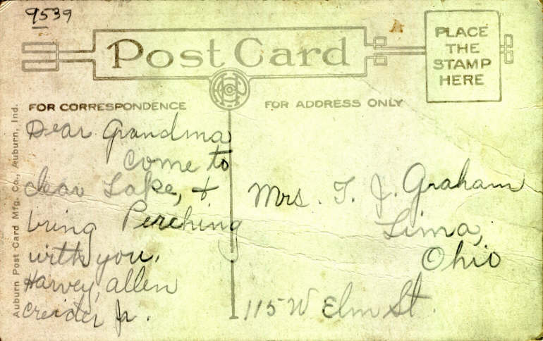 Clear Lake Steuben County Indiana Postcard