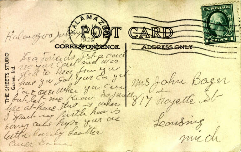 Clear Lake Steuben County Indiana Postcard