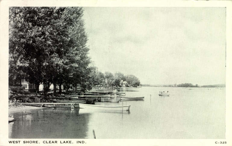 Clear Lake Steuben County Indiana Postcard