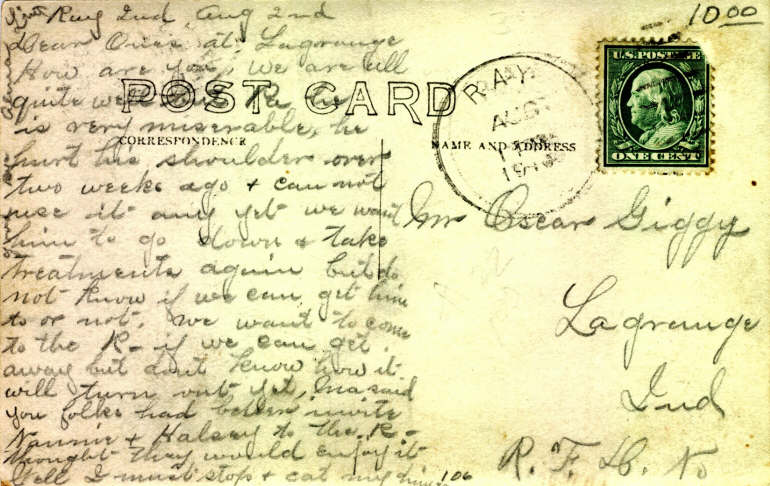 Clear Lake Steuben County Indiana Postcard